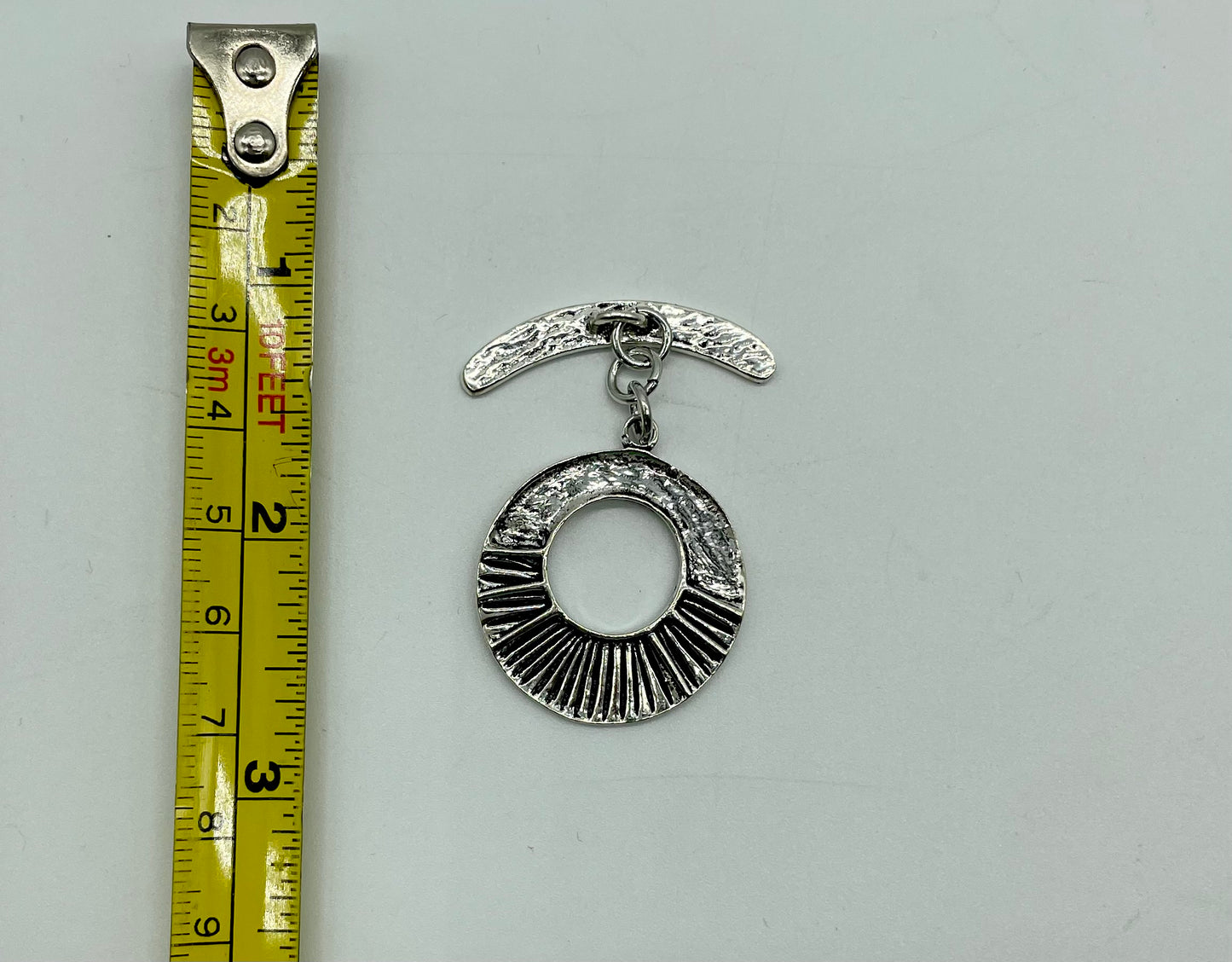 Silver toggle 27mm