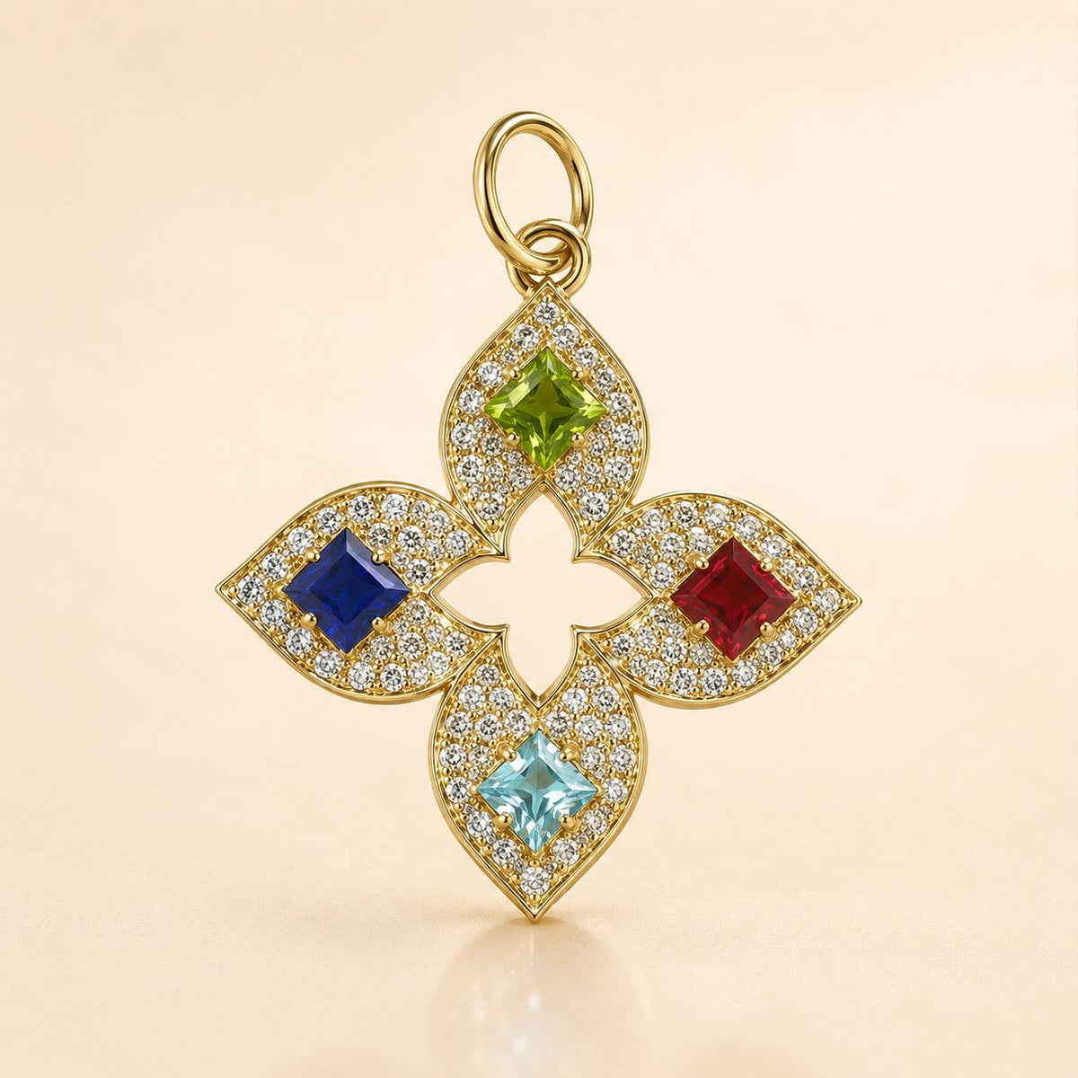 white topaz charm