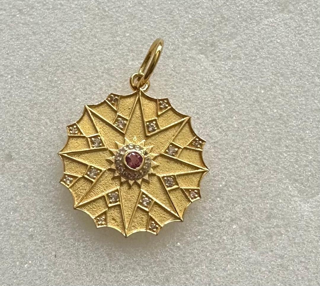 WHITE TOPAZ CHARM
