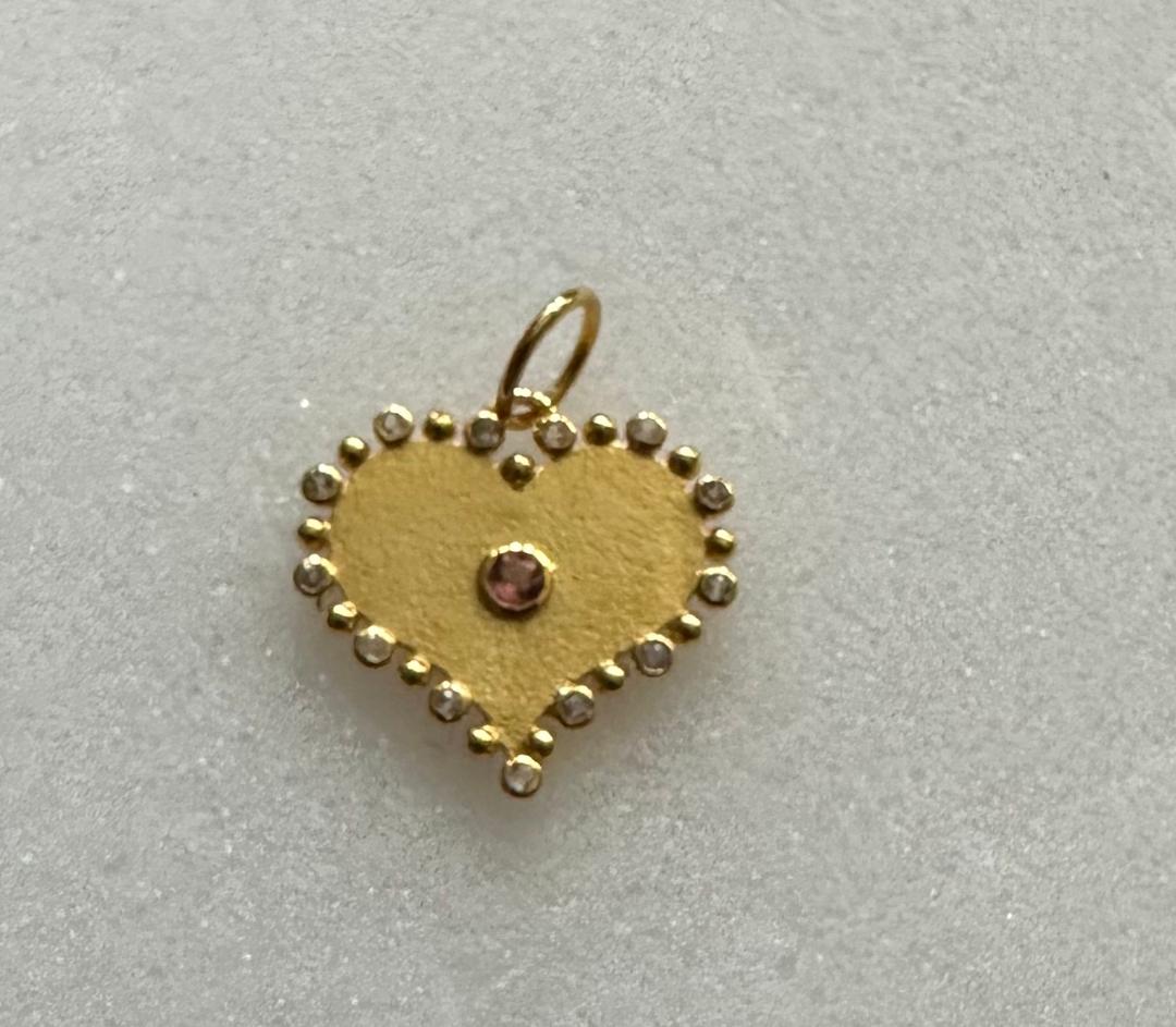 white topaz charm
