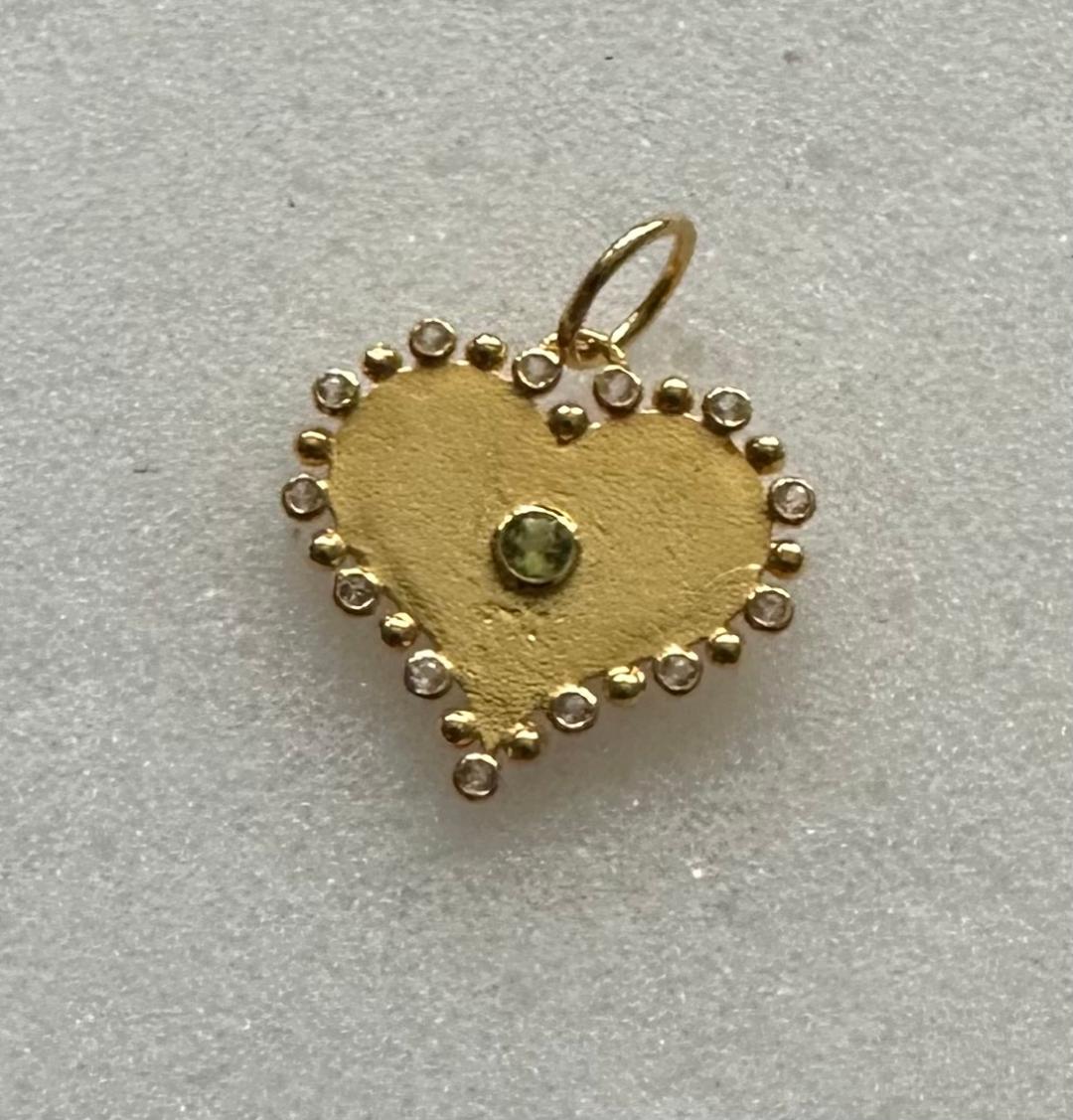 white topaz charm