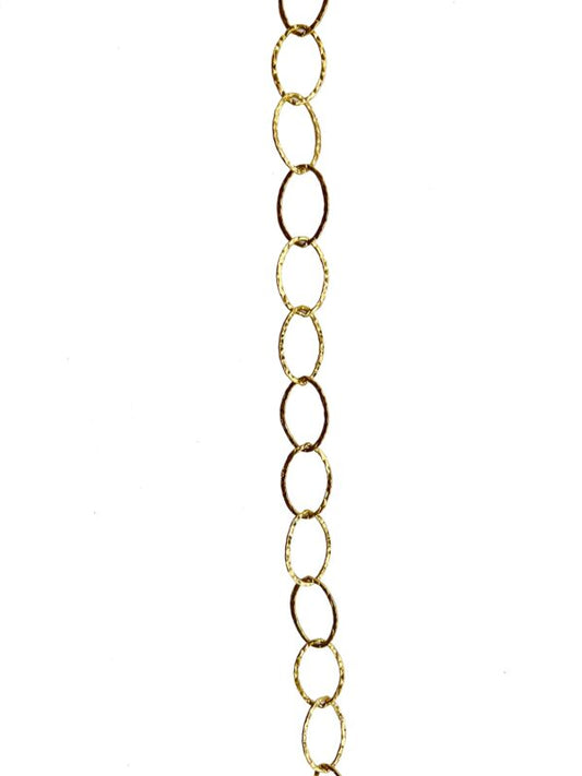GOLD FILLED HAMMERED OVAL LINK CHAIN