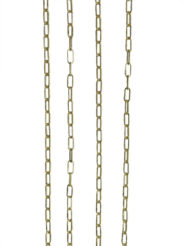 GOLD FILLED SMALL PAPER CLIP CHAIN 2.9MM Wide