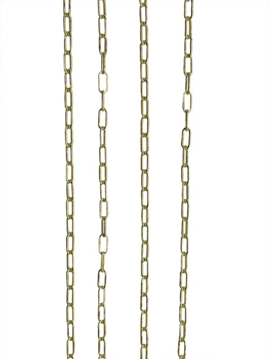 GOLD FILLED SMALL PAPER CLIP CHAIN 2.9MM Wide