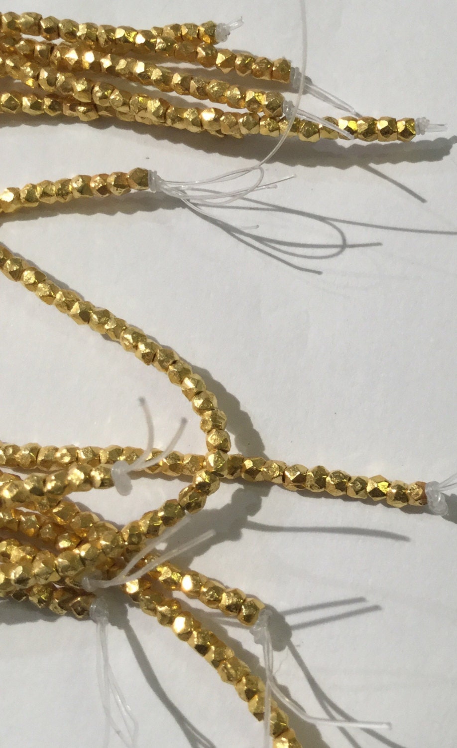 2 mm vermeil sterling silver nugget beads