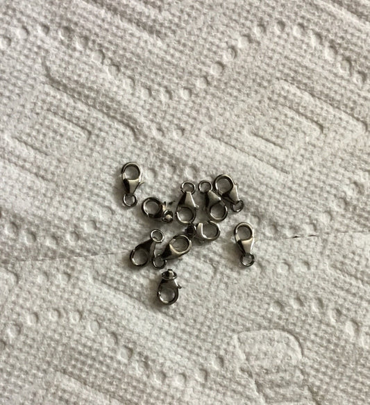 Sterling silver black Ruthenium lobster