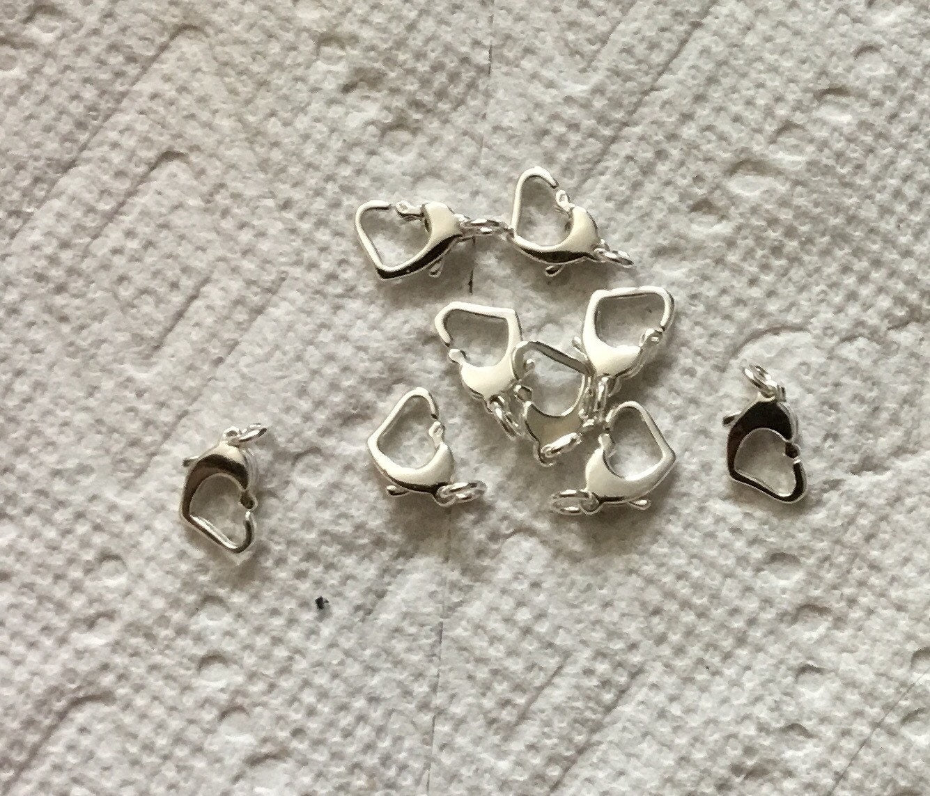 Sterling silver open heart lobster