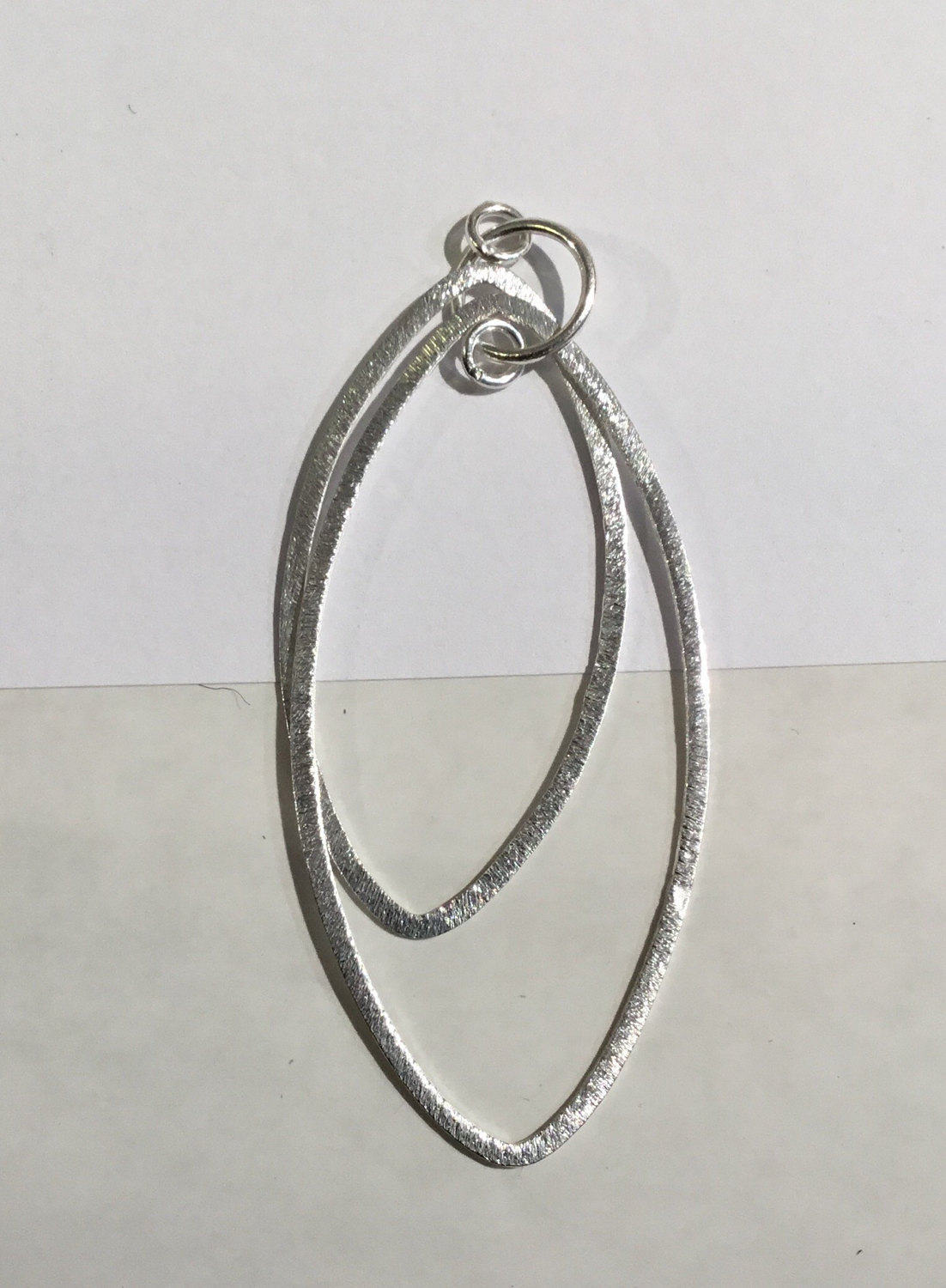Brush sterling silver earring component
