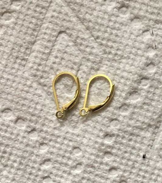 Vermeil sterling silver lever back