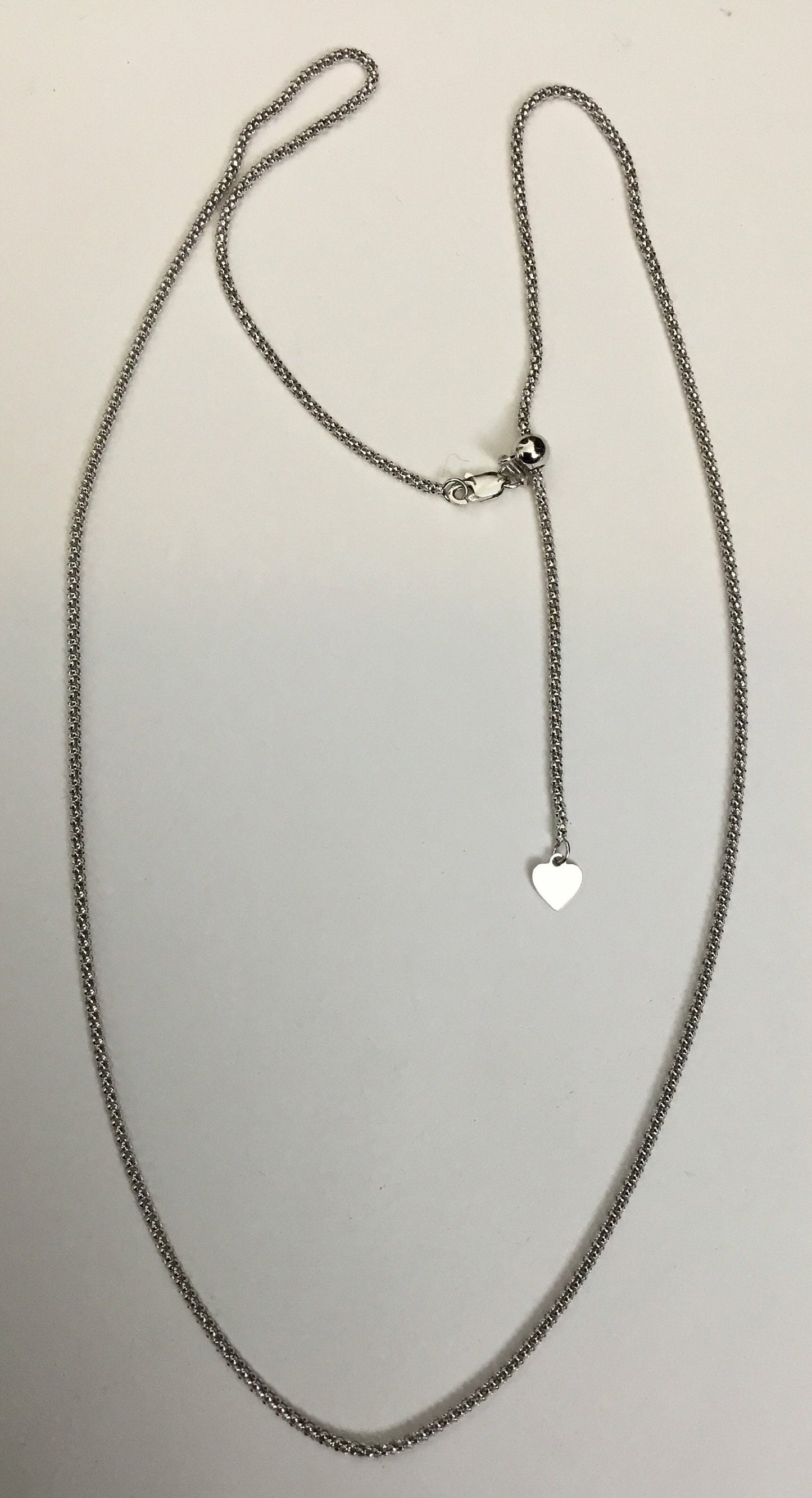 Adjustable Oxsodize Sterling silver chain