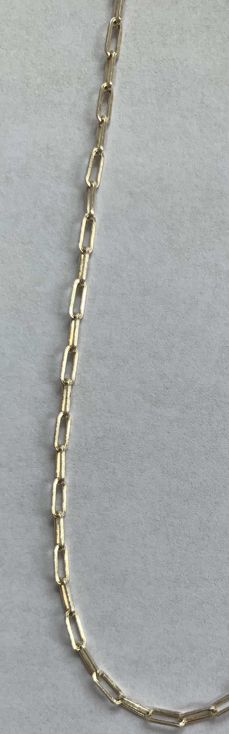 Sterling silver paper clip chain