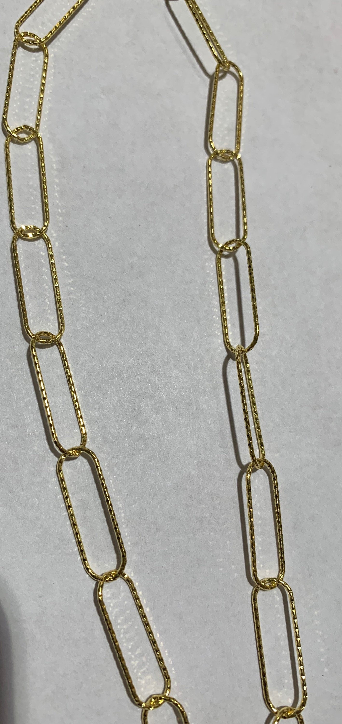 Vermeil Sterling silver paper clip chain