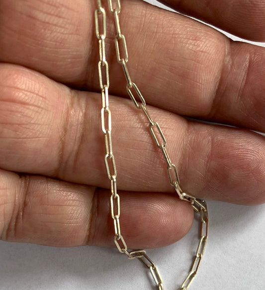 Sterling silver paper clip chain