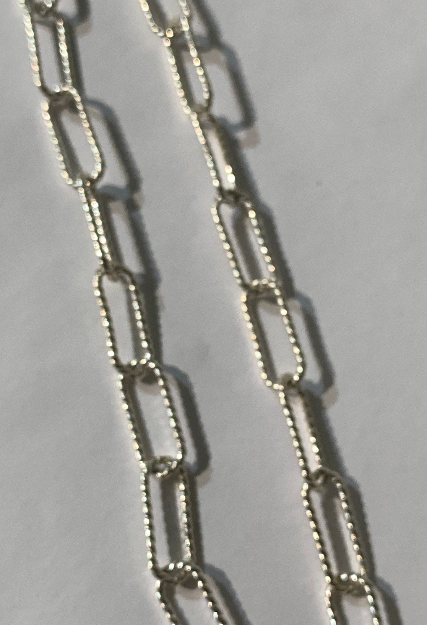 Sterling silver paper clip chain