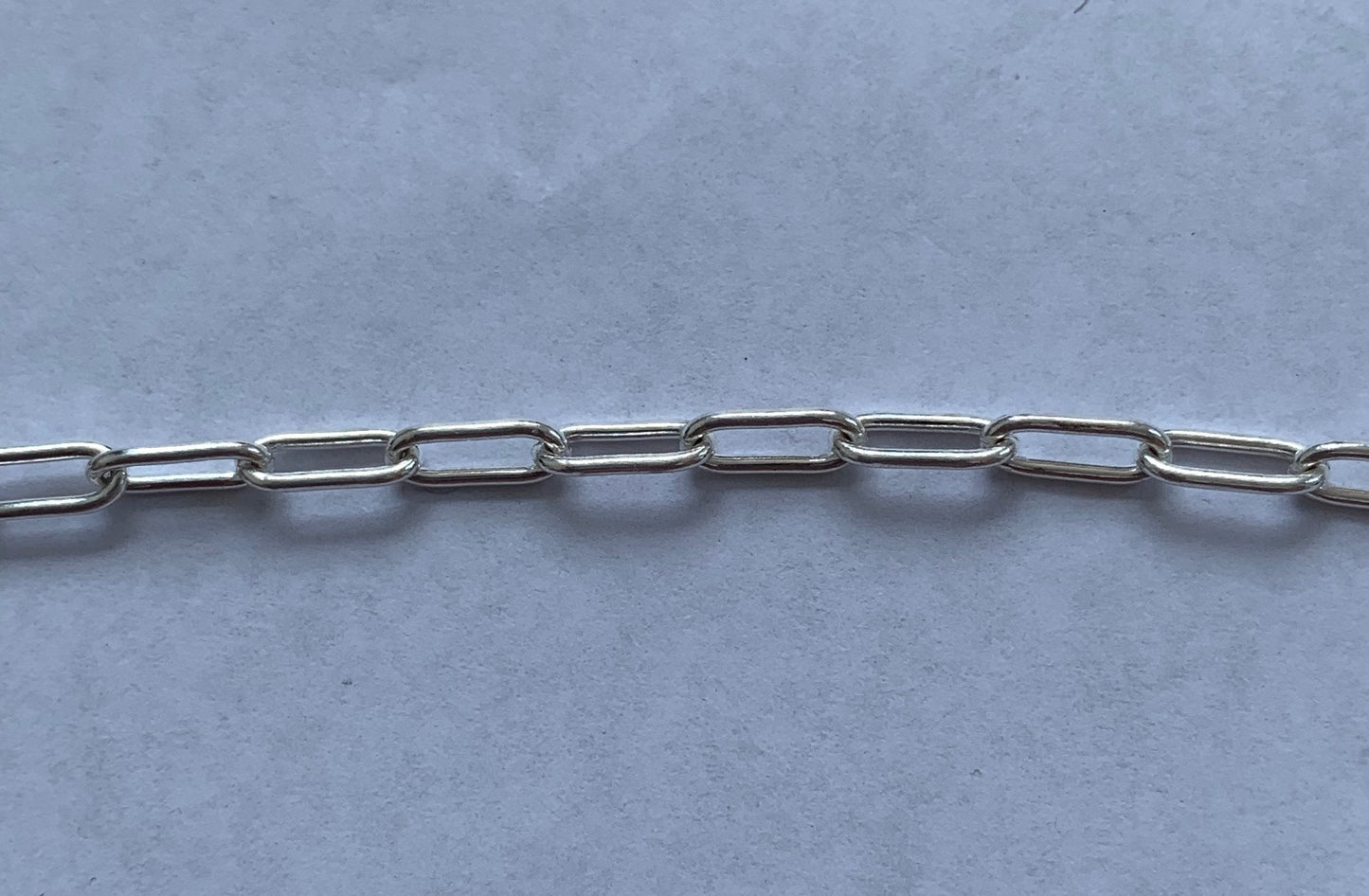Sterling silver paper clip chain