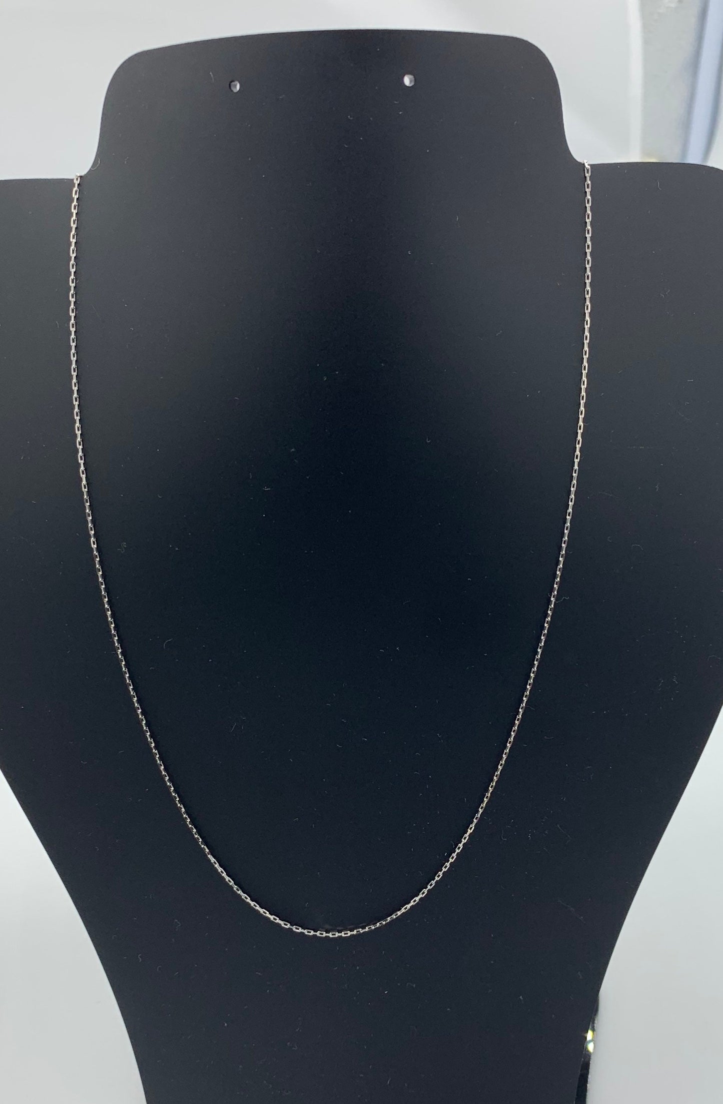 Adjustable Sterling silver rhodium chain