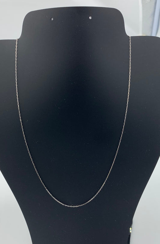 Adjustable Sterling silver rhodium chain