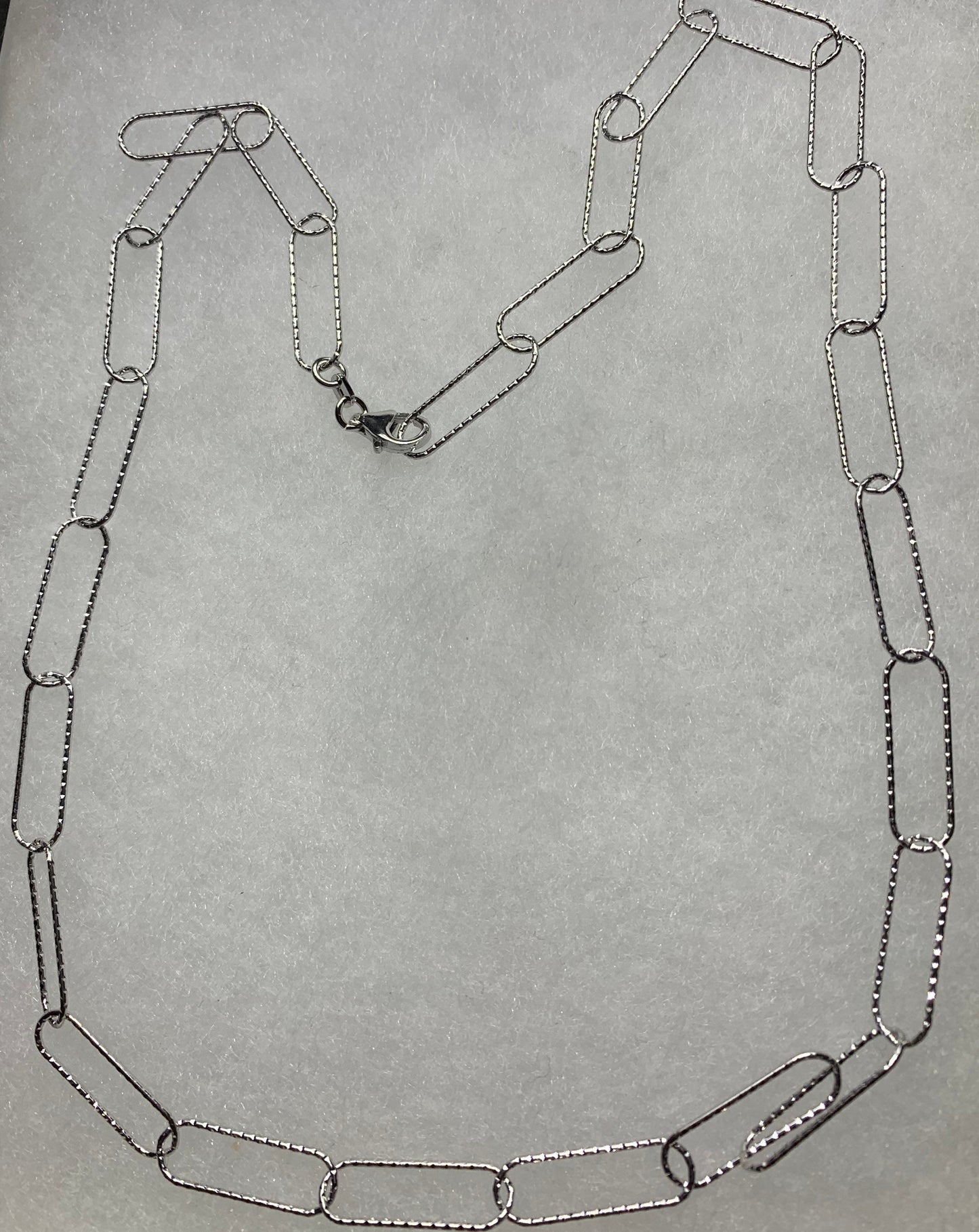 Adjustable Sterling silver rhodium chain
