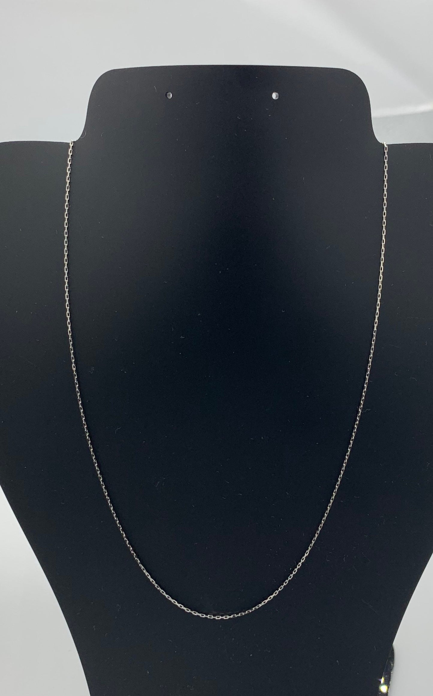 Adjustable Sterling silver rhodium chain