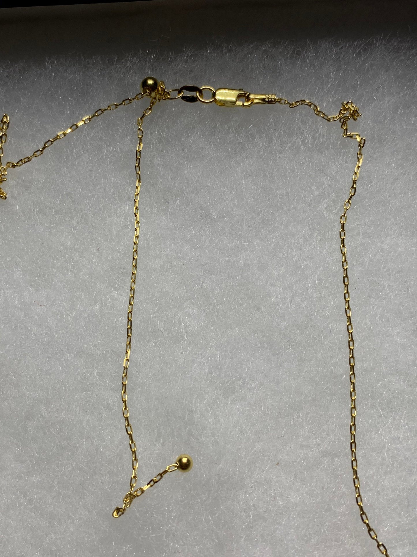 Adjustable Vermeil chain over Sterling silver