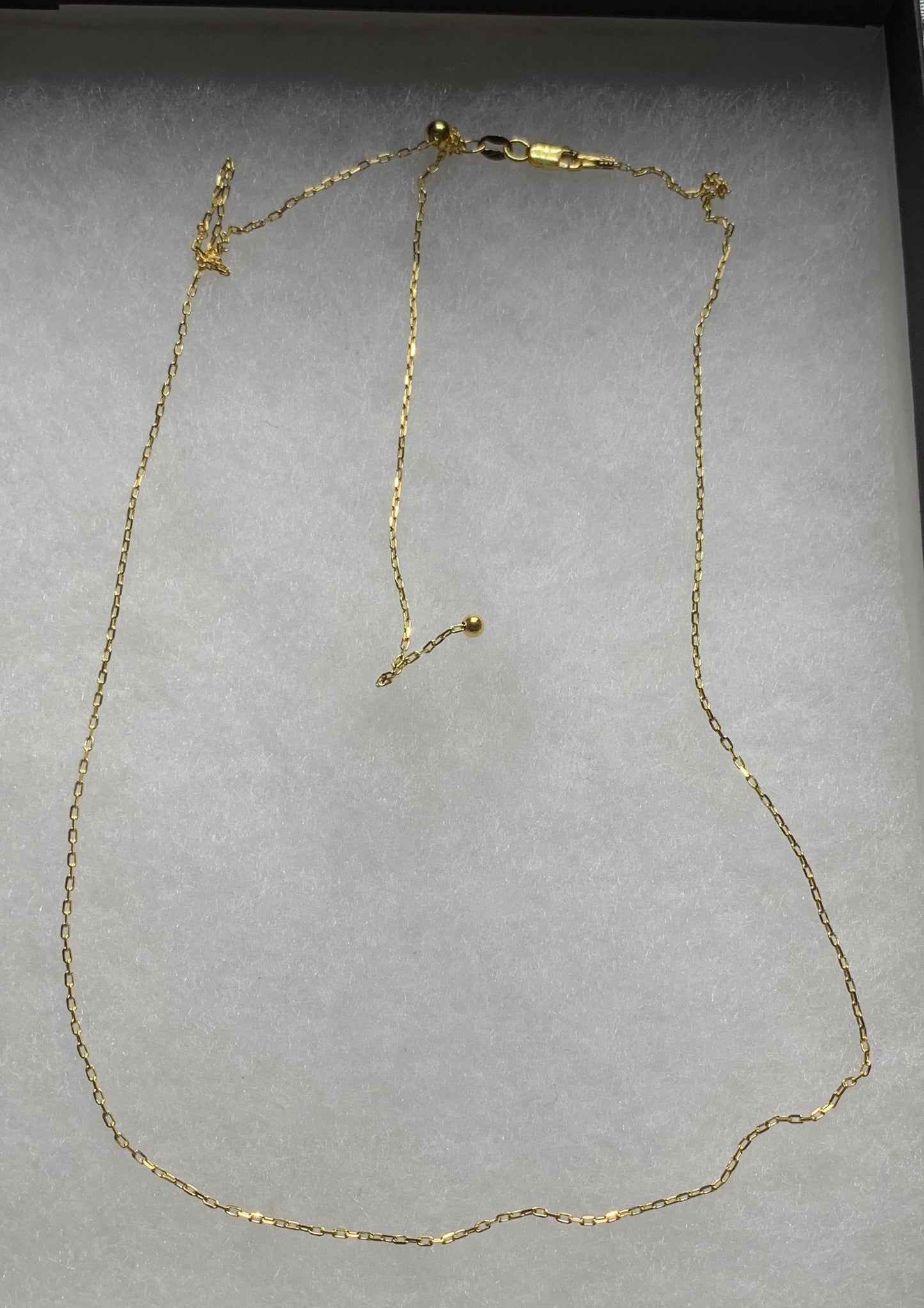 Adjustable Vermeil chain over Sterling silver