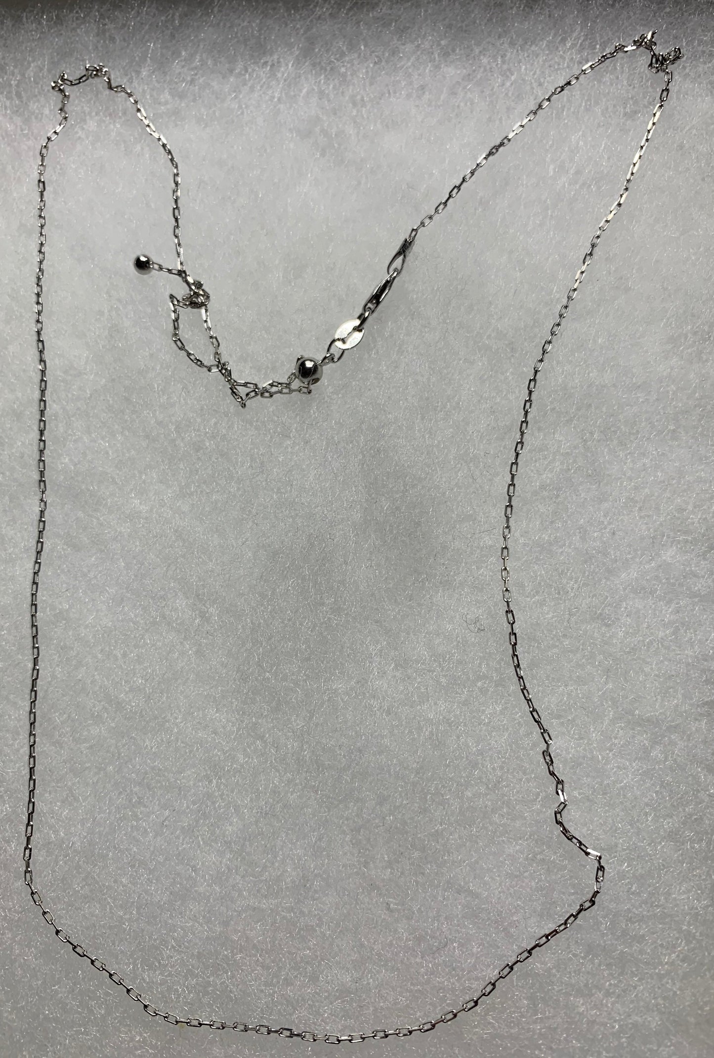 Adjustable Sterling silver rhodium chain