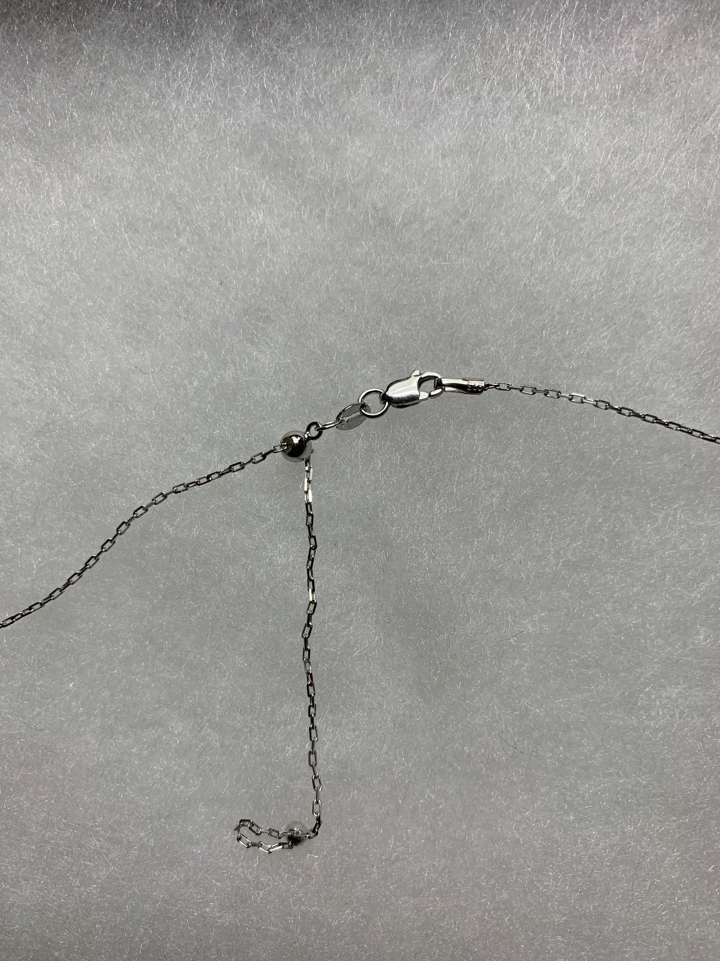 Adjustable Sterling silver rhodium chain