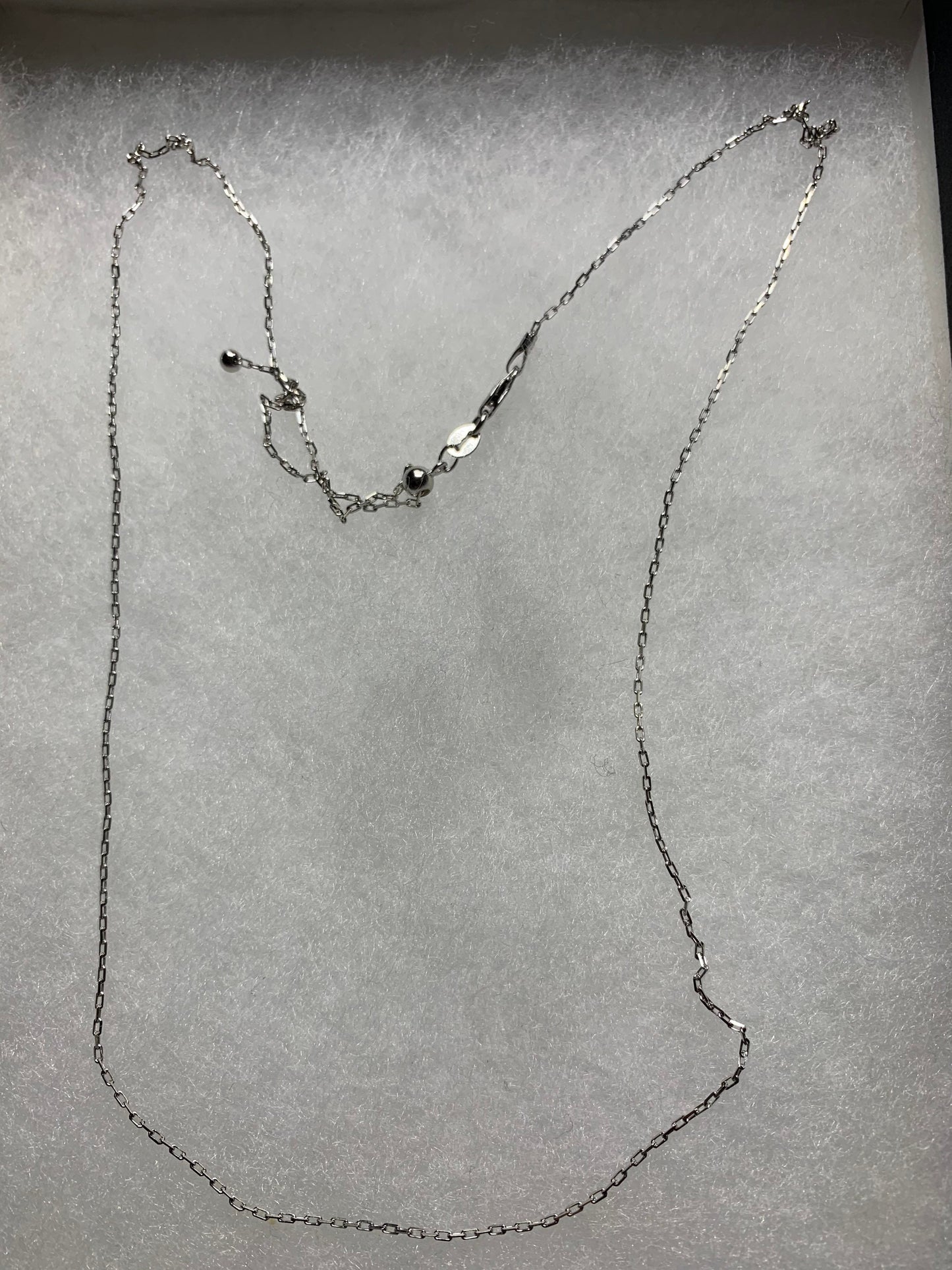 Adjustable Sterling silver rhodium chain