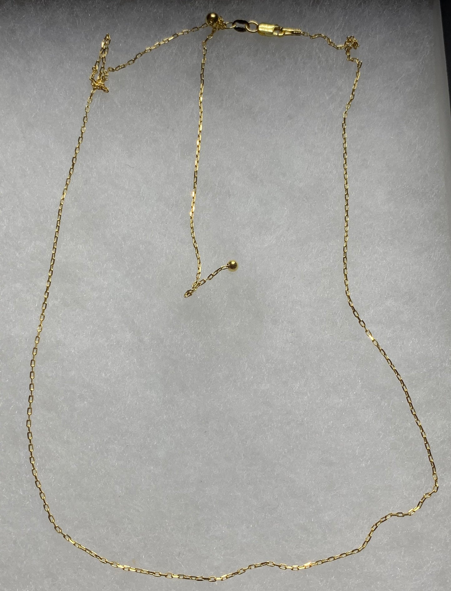 Adjustable Vermeil chain over Sterling silver