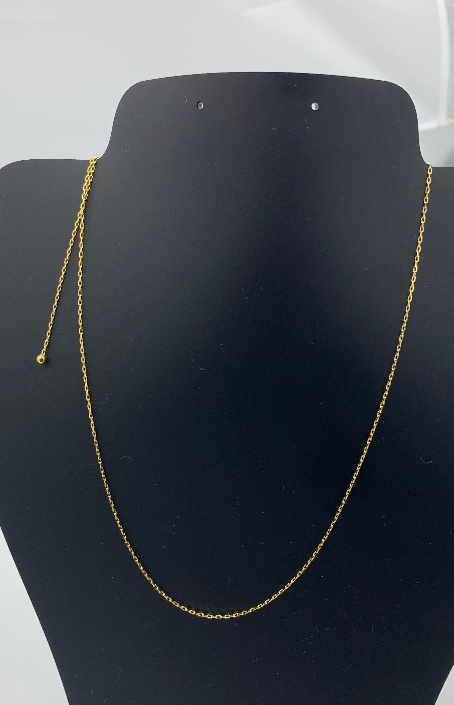 Adjustable Vermeil chain over Sterling silver