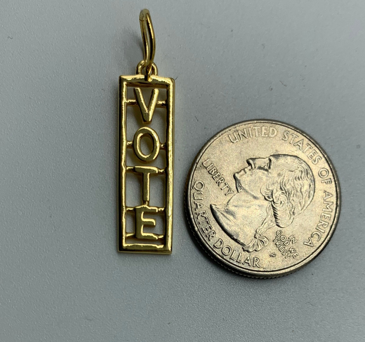 Vote vermeil charm