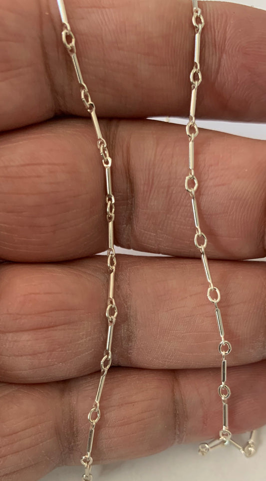sterling silver bar chain