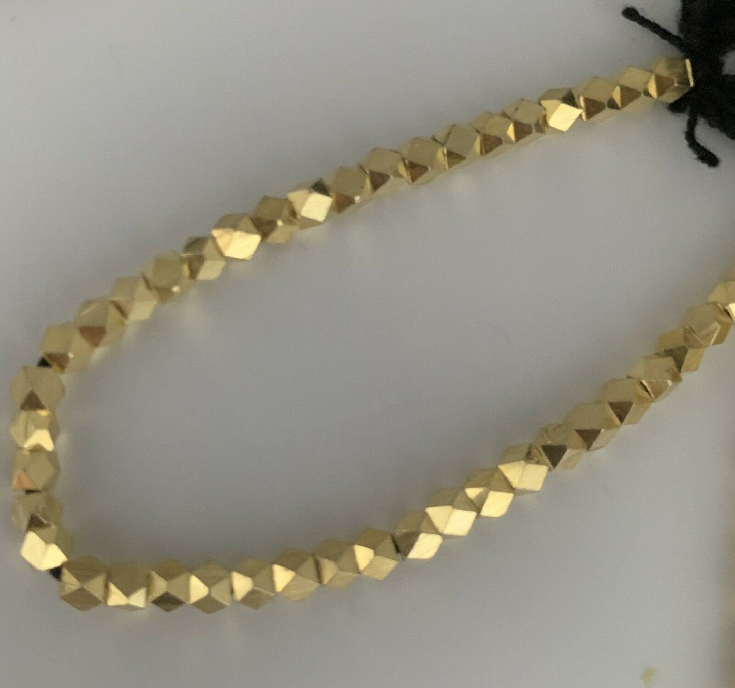 4 Mm Brass Gold Plated nugget beads