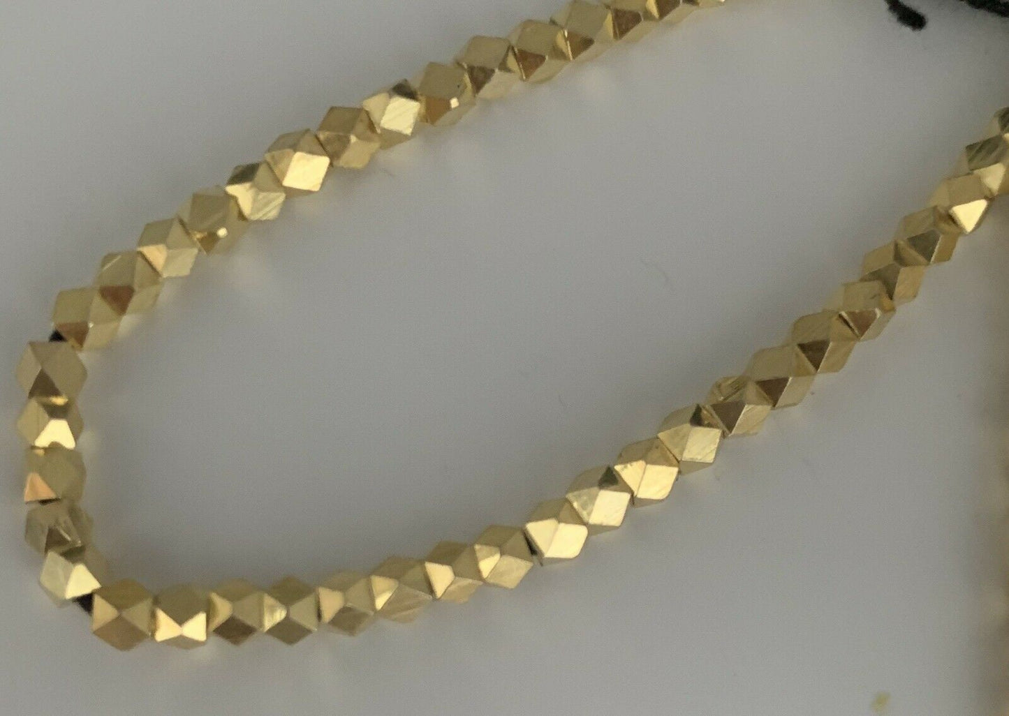 4 Mm Brass Gold Plated nugget beads