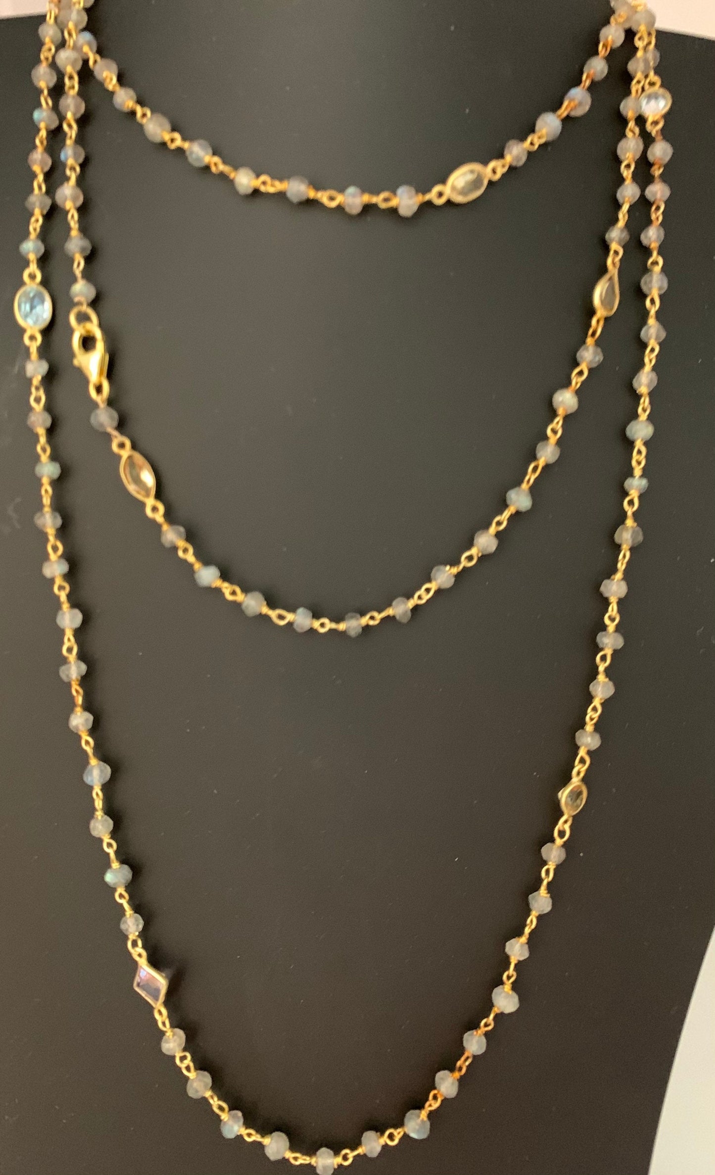 Labrorite beads and Bezal necklace