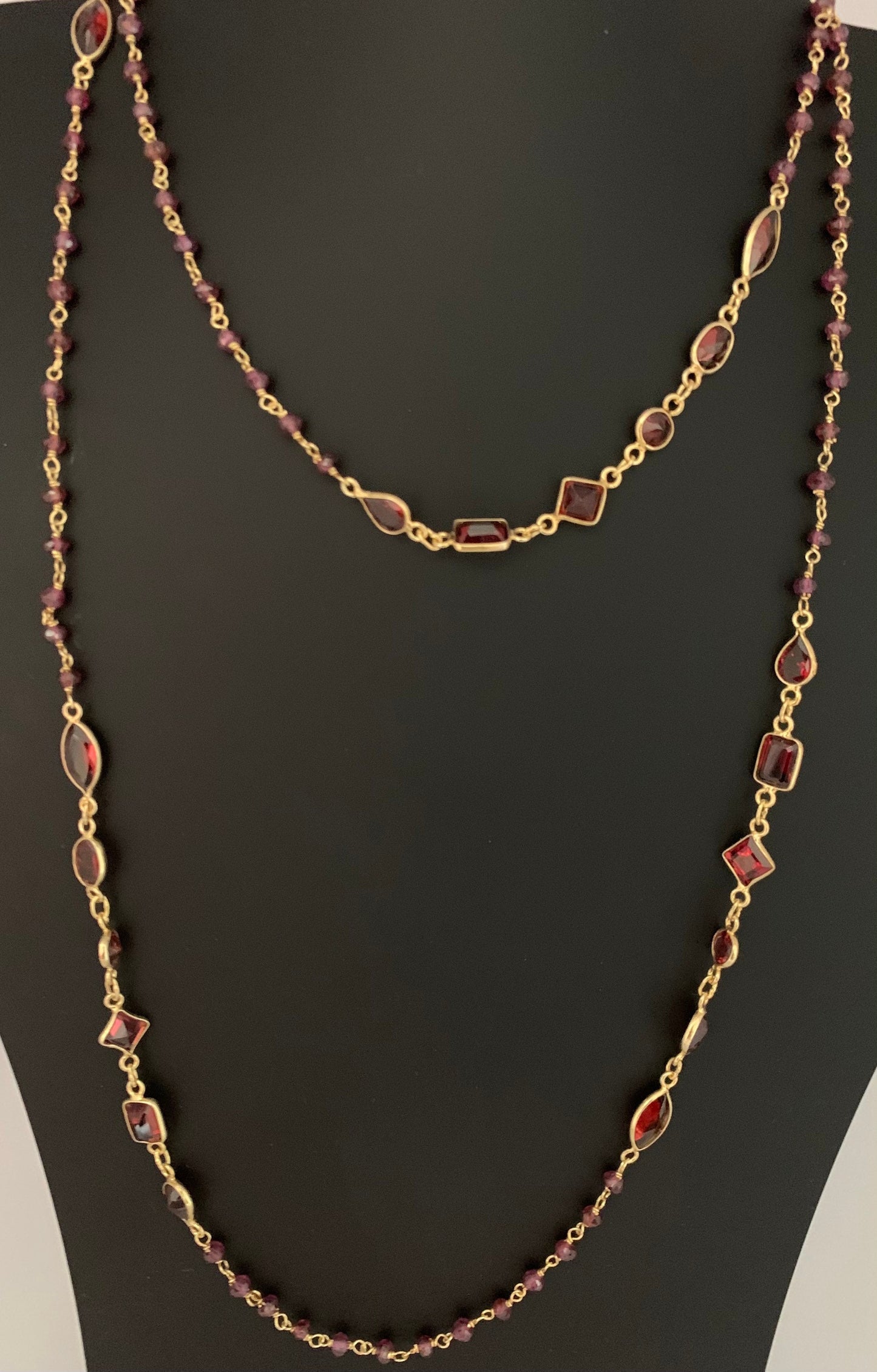 Garnet beads and Bezal necklace