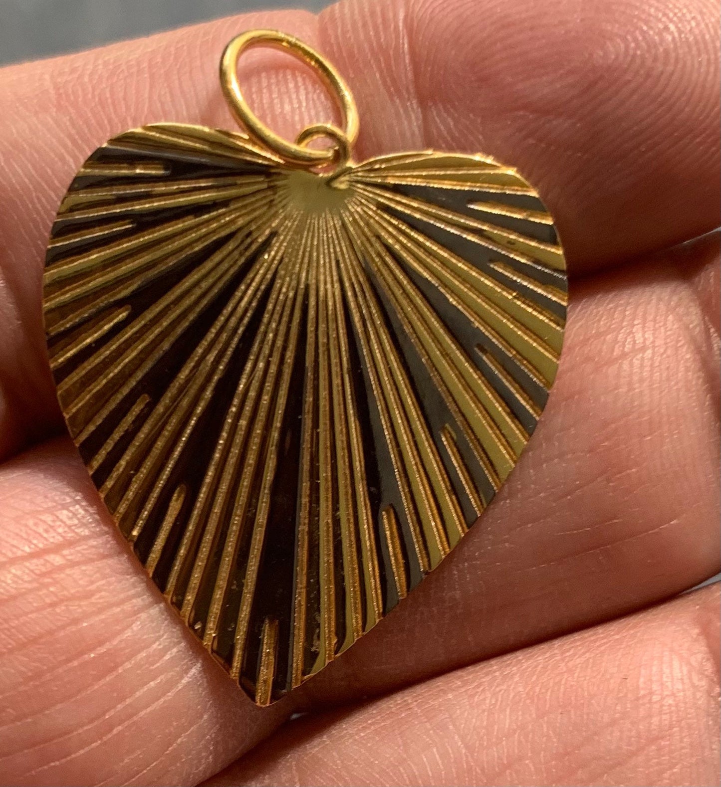 Two tone vermeil heart charm