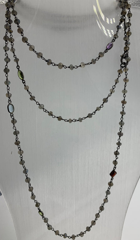 Labrorite beads and Bezal necklace