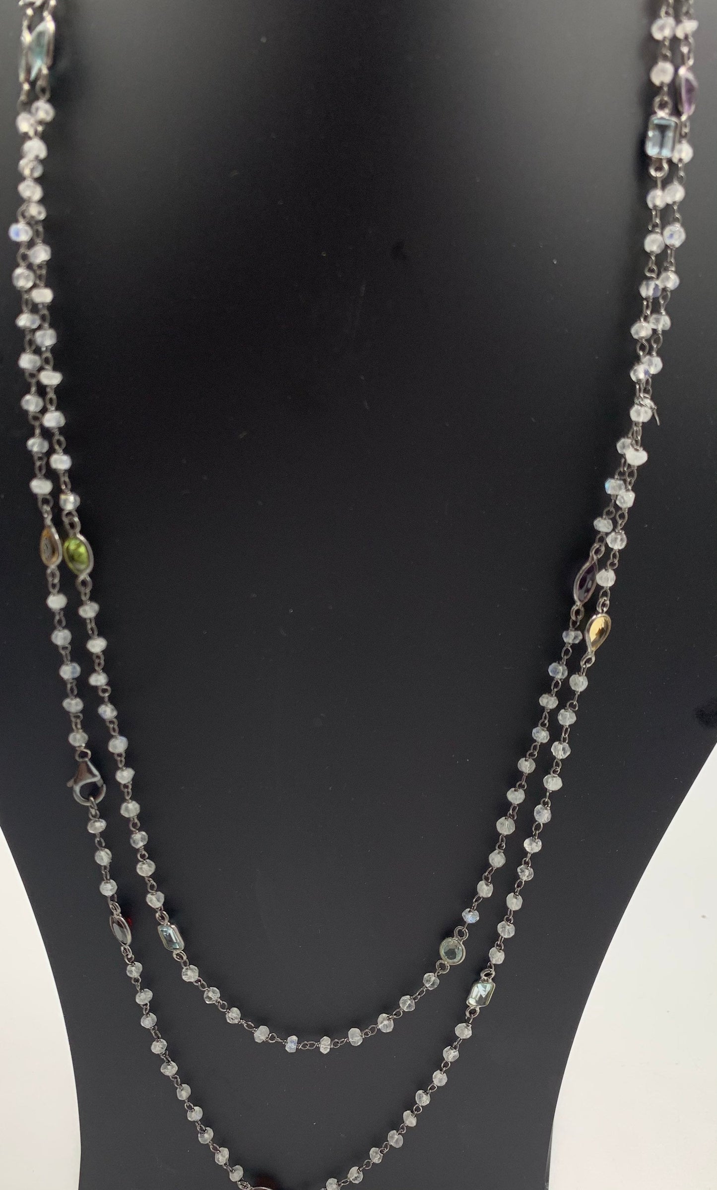 Moonstone beads and Bezal necklace
