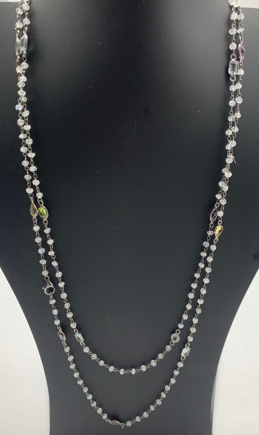 Moonstone beads and Bezal necklace