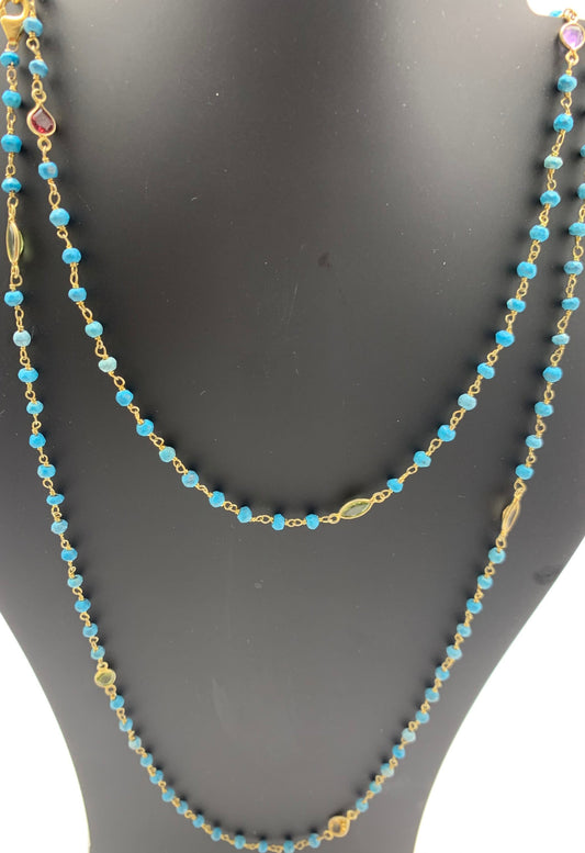 Turquoise and Bezal necklace