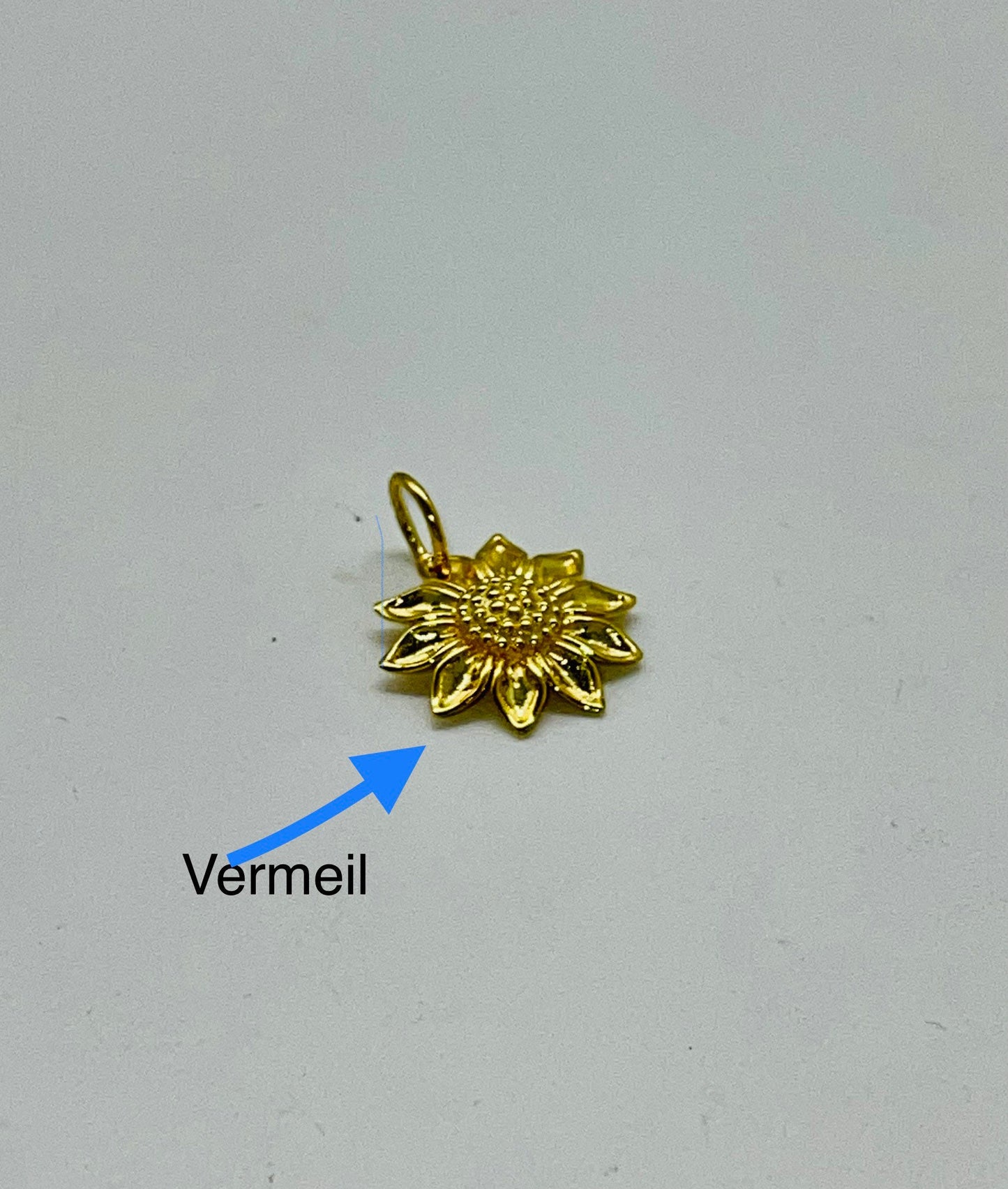 Vermeil sterling silver charm
