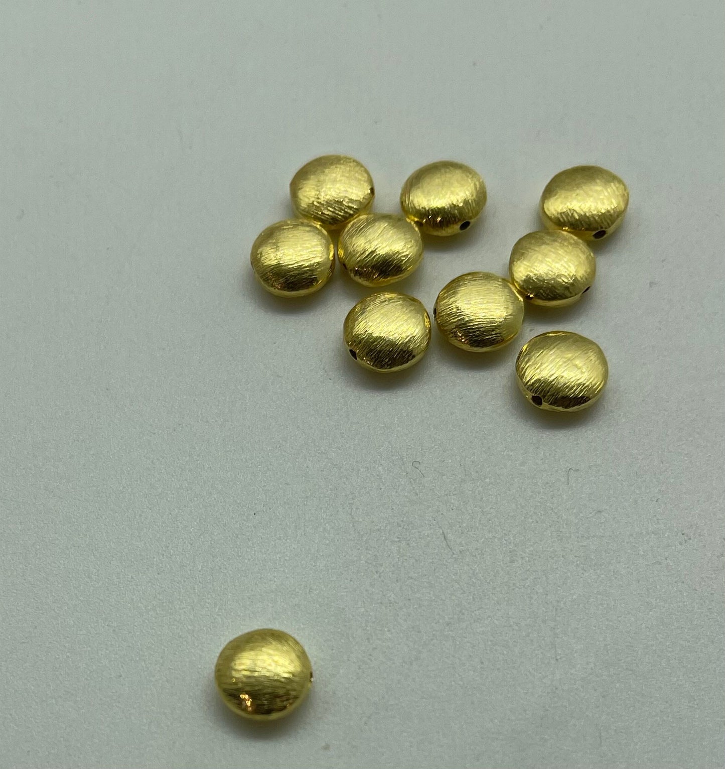 8 mm vermeil sterling silver donut beads