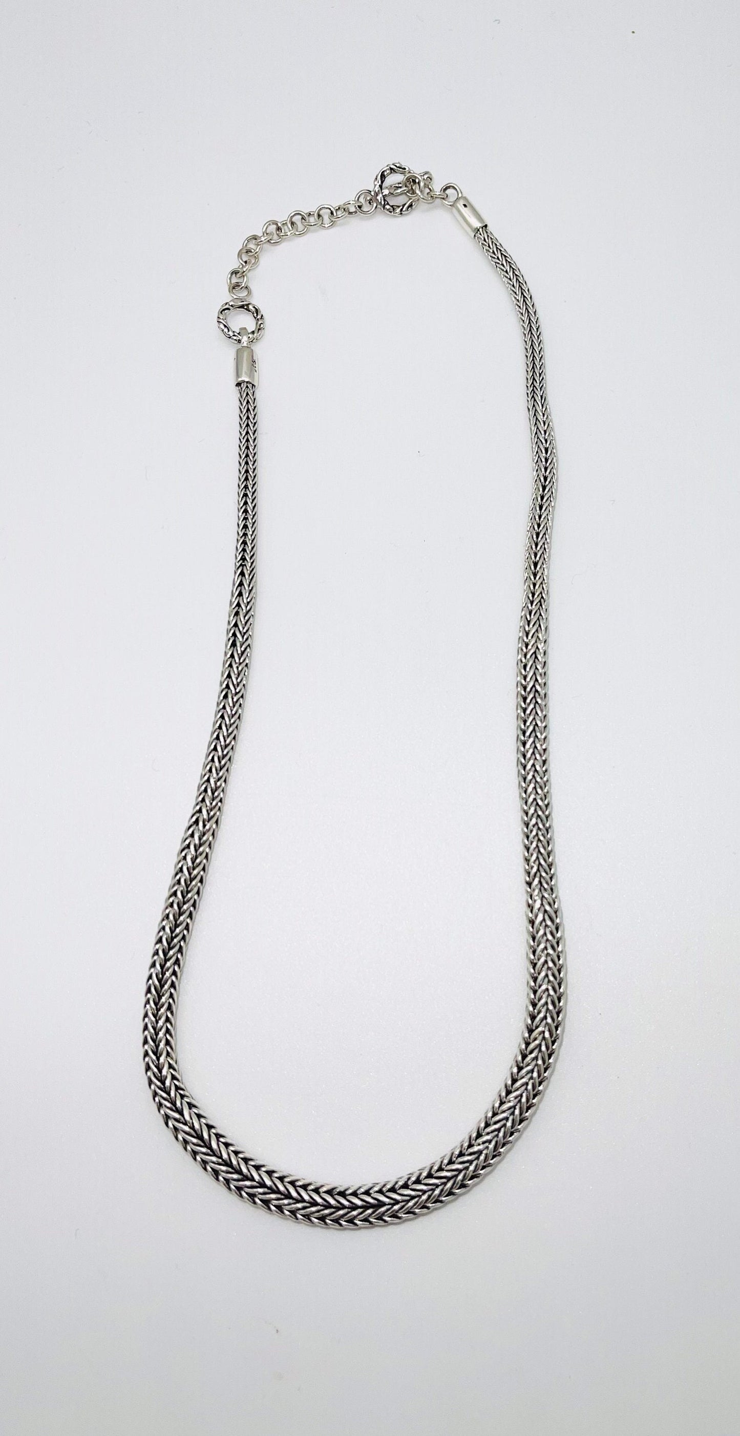 sterling silver necklace 925. 4-6mm 16”
