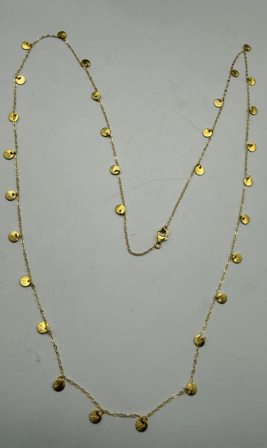 VERMEIL DISC NECKLACE