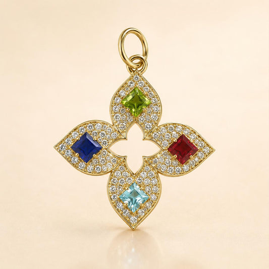 white topaz charm
