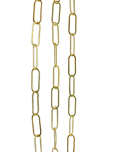 GOLD FILLED LIGHTWEIGHT EXTRA LARGE PAPER CLIP LINK CHAIN