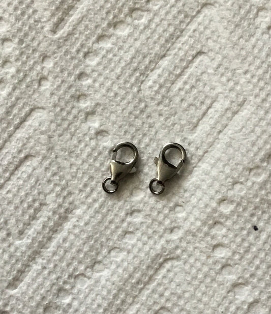Sterling silver black Ruthenium lobster