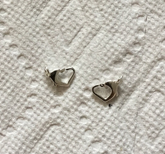 Sterling silver open heart lobster