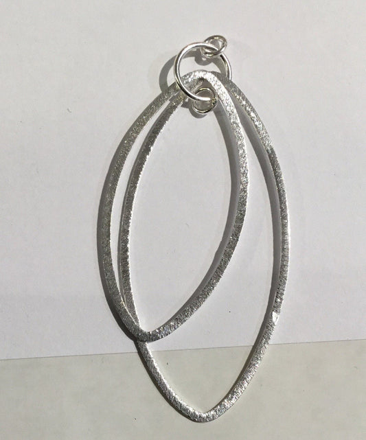 Brush sterling silver earring component